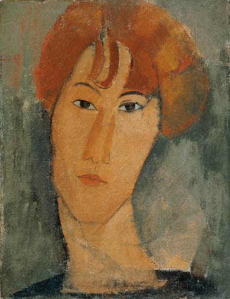 Rousse jeune femme avec la ruche de col – Amedeo Modigliani: “Rossa giovane donna con il colletto a ruches – Amedeo Modigliani Amedeo Modigliani 70x85