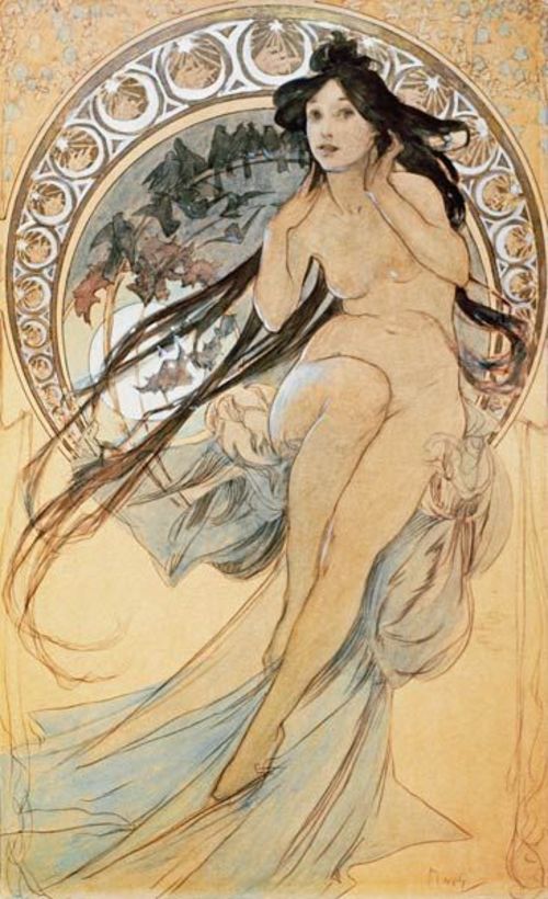 I quattro arti – Mucha Alfons Mucha 70x105