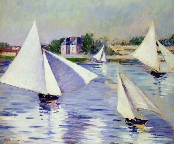 Vele sulla Senna ad Argenteuil – Caillebotte Gustave Caillebotte 85x75