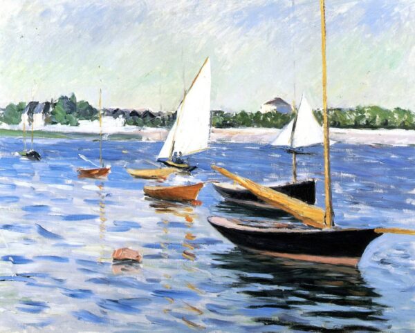 Vele a Argenteuil di Caillebotte Gustave Caillebotte 85x75