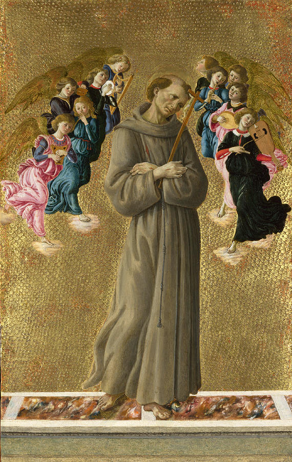 San Francesco d’Assisi con gli angeli – Sandro Botticelli Sandro Botticelli 70x105