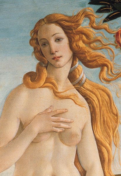 La nascita di Venere (dettaglio) – Sandro Botticelli Quadri Popolari 70x105