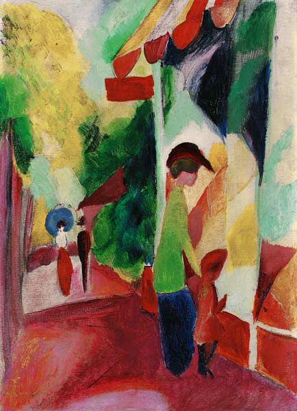 Vetrina di negozio con alberi gialli – August Macke August Macke 70x105