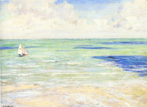 Paesaggio marino, regate a Villers – Caillebotte Gustave Caillebotte 105x70