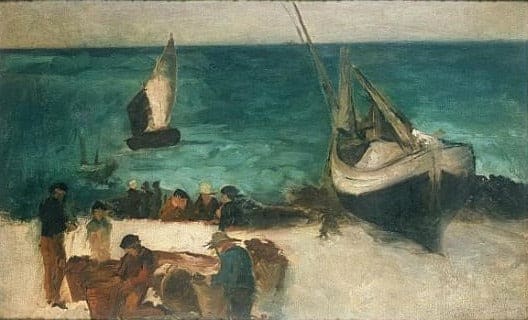 Barchi da pesca e pescatori – Edouard Manet Édouard Manet 120x70