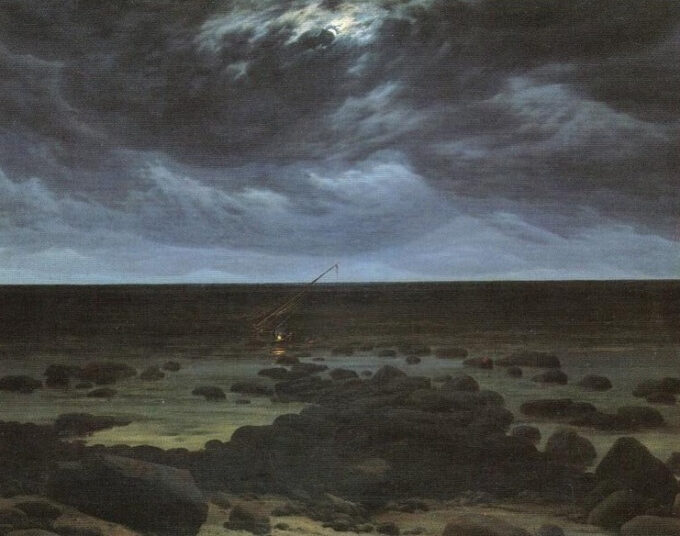 Bordo di mare al chiaro di luna – Caspar David Friedrich Caspar David Friedrich 85x75