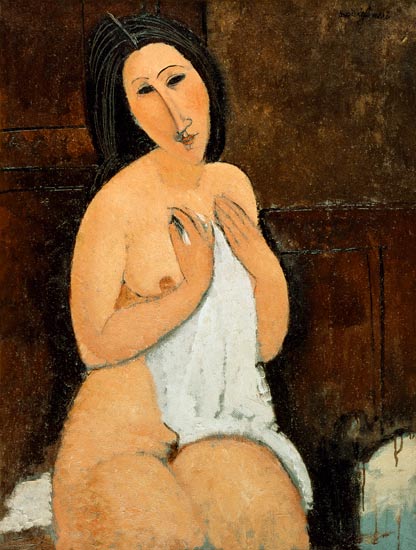 Nu seduto con una camicia – Amedeo Modigliani Amedeo Modigliani 70x85