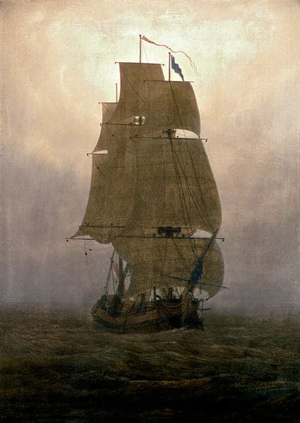 Nave a vela nella nebbia – Caspar David Friedrich Caspar David Friedrich 70x105