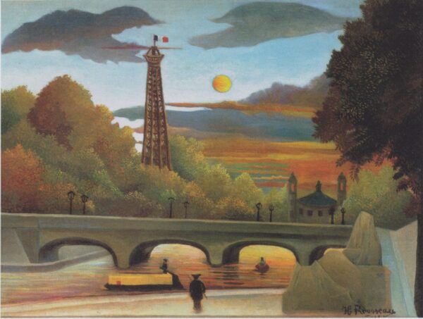 Senna e Torre Eiffel al sole calante – Henri Rousseau Henri Rousseau 85x75