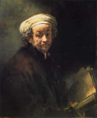 Autoritratto come Paul – Rembrandt van Rijn Rembrandt van Rijn 70x85