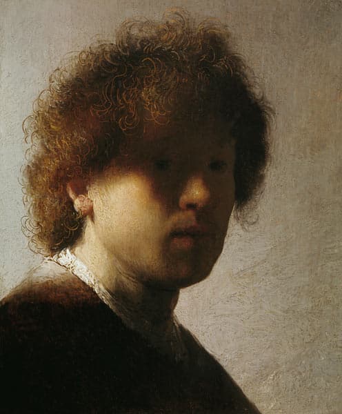 Autoritratto di un giovane uomo – Rembrandt van Rijn Rembrandt van Rijn 70x85