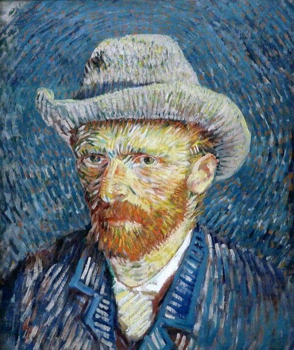 Autoritratto con un cappello di feltro grigio – Van Gogh Gli autoritratti di Vincent van Gogh 70x85