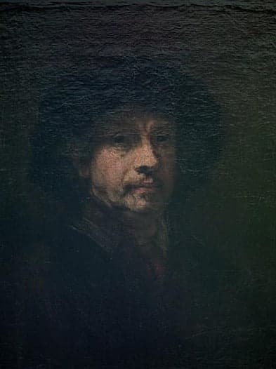 Autoritratto, circa 1655 – Rembrandt van Rijn Rembrandt van Rijn 70x85