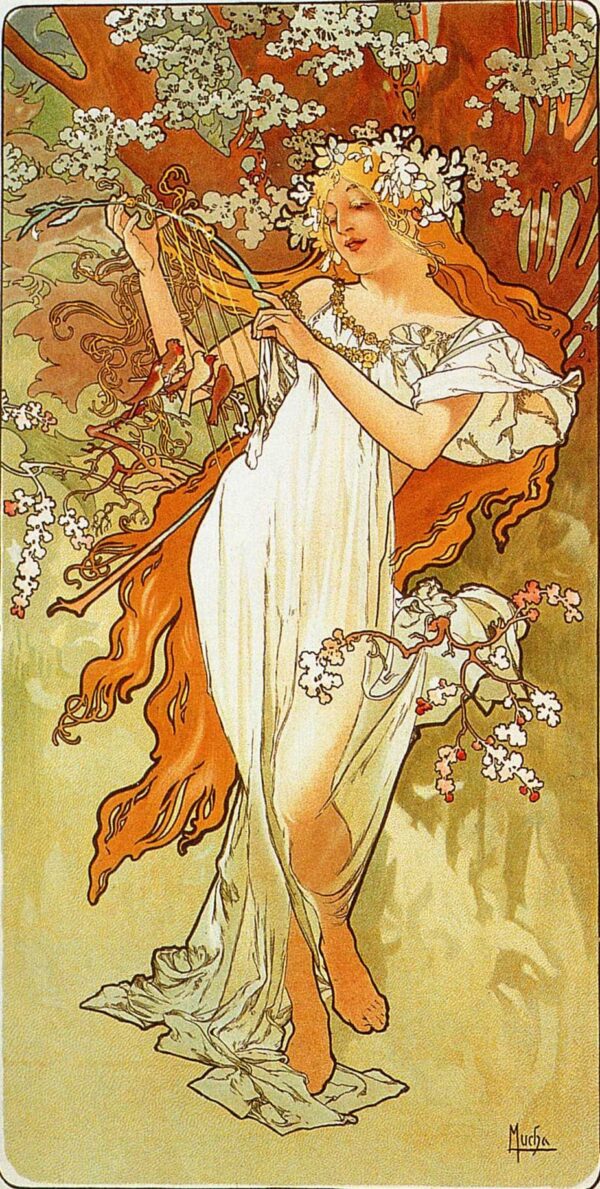 Primavera – Mucha Alfons Mucha 70x140