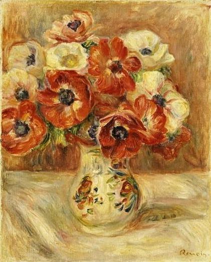 Natura morta con anemoni – Pierre-Auguste Renoir Pierre-Auguste Renoir 70x85