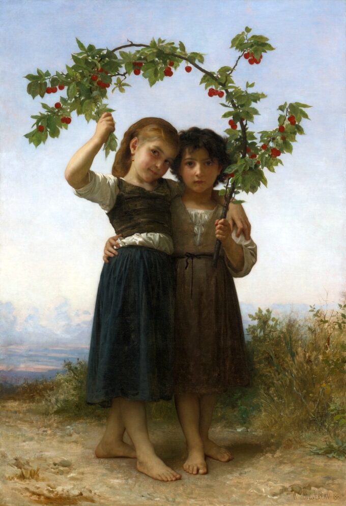 La branca delle ciliegie – William Bouguereau William Bouguereau 70x105