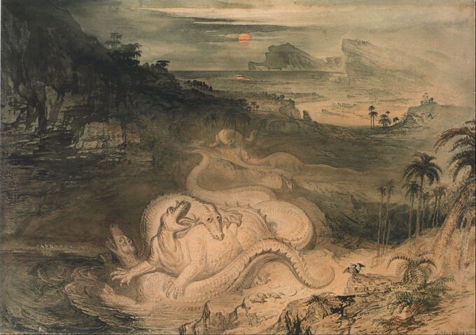 Il paese dell’Iguanodon – John Martin John Martin 105x70