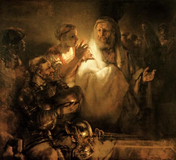 Il rinnegamento di San Pietro – Rembrandt van Rijn Rembrandt van Rijn 70x70