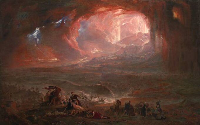 La distruzione di Pompei e di Ercolano – John Martin John Martin 105x70