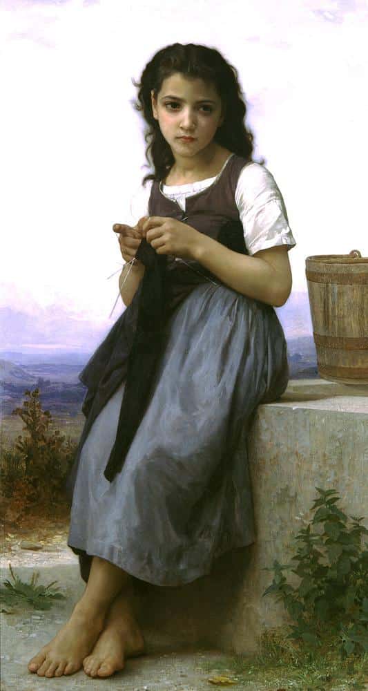 La tricoteuse di William Bouguereau William Bouguereau 70x140