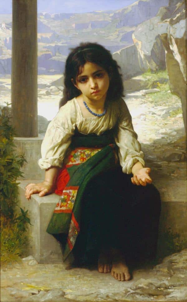 Il piccolo mendicante – William Bouguereau William Bouguereau 70x105