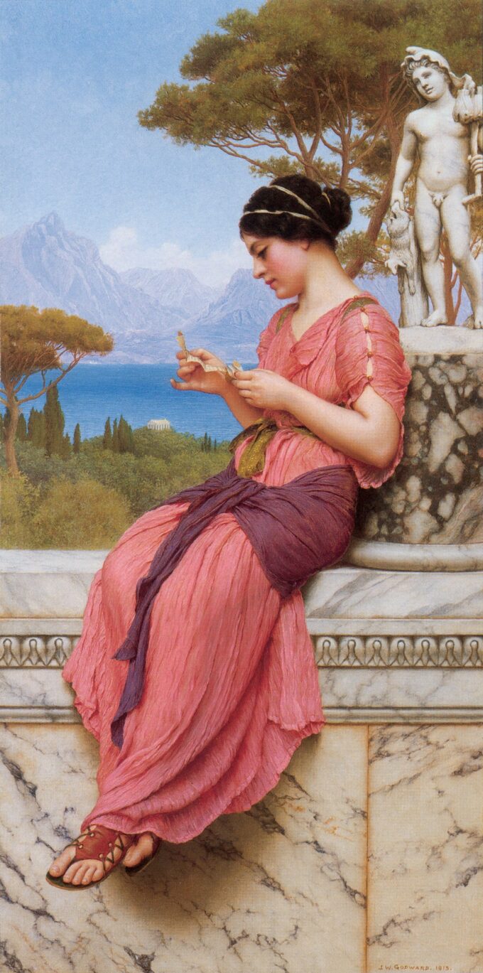 La lettera d’amore – John William Godward John William Godward 70x140