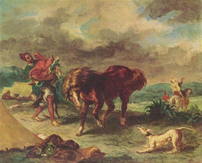 Marocchino e cavallo – Eugène Delacroix Eugène Delacroix 85x75