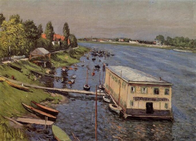 Il Pontone di Argenteuil – Caillebotte Gustave Caillebotte 105x70