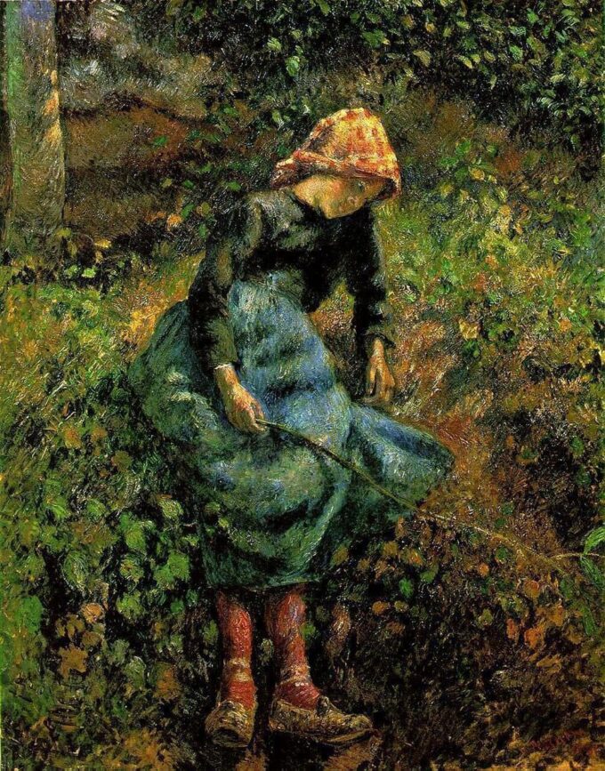 Ragazza con un bastone – Camille Pissarro Camille Pissarro 70x85