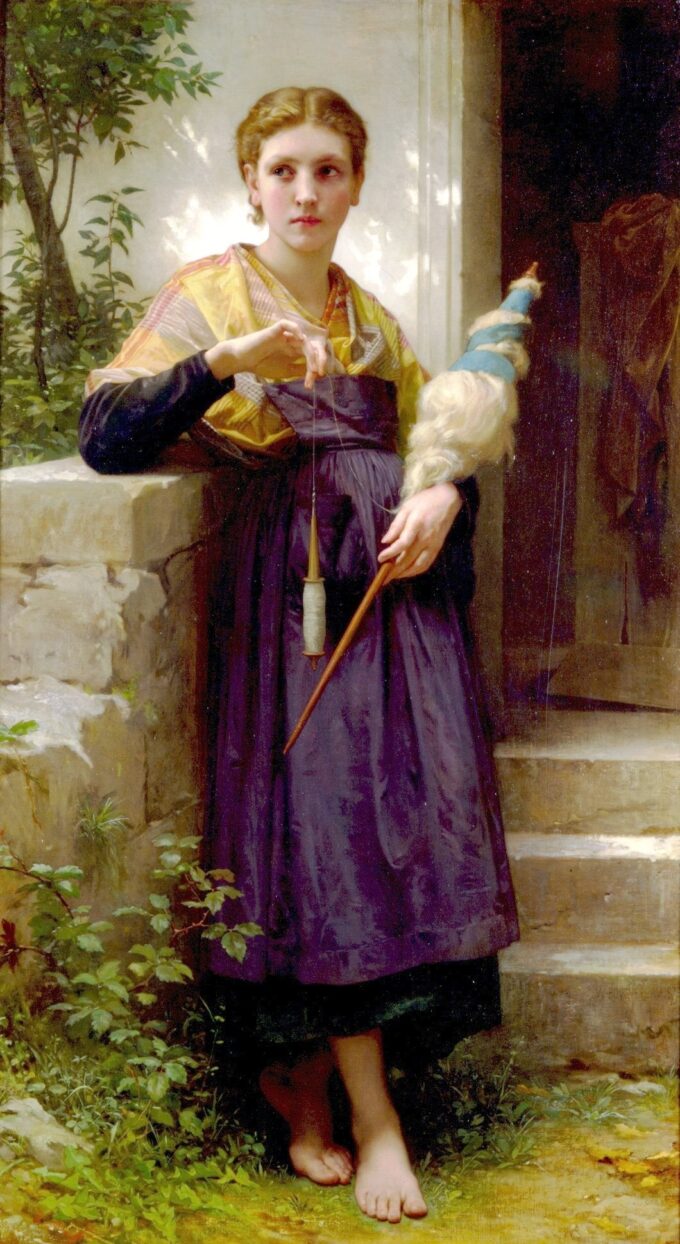 La filatrice – William Bouguereau William Bouguereau 70x120