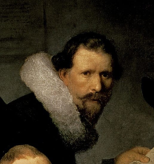 La lezione di anatomia del Dr. Nicolaes Tulp, 1632 (dettaglio di 7543) – Rembrandt van Rijn Rembrandt van Rijn 70x70