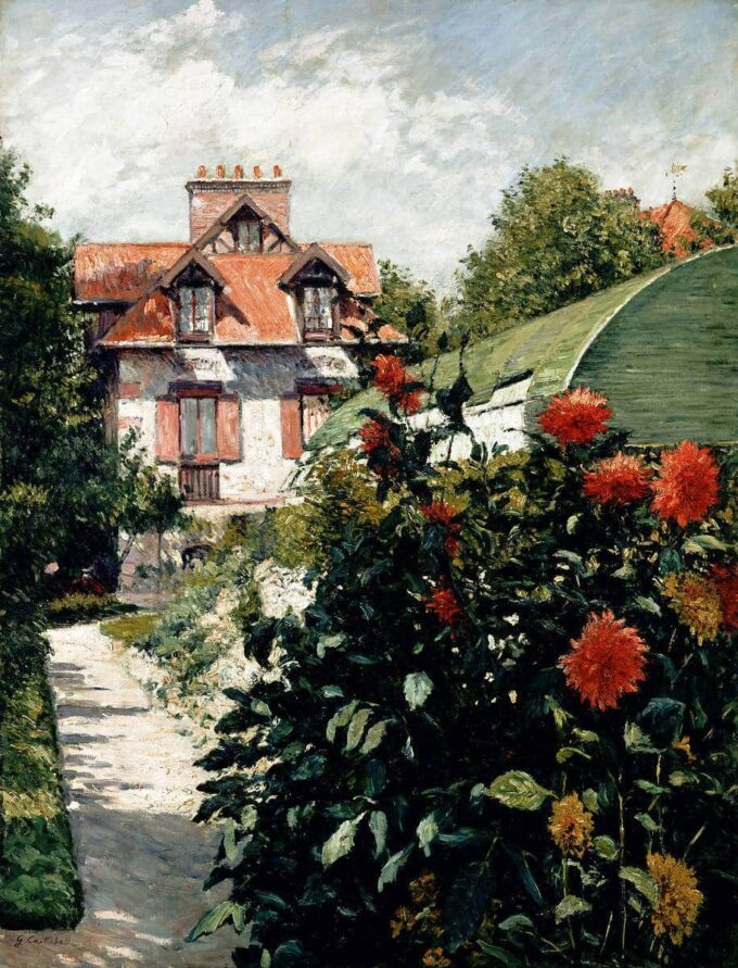 I Dalia, giardino del Petit Gennevilliers, 1893 – Caillebotte Gustave Caillebotte 70x85