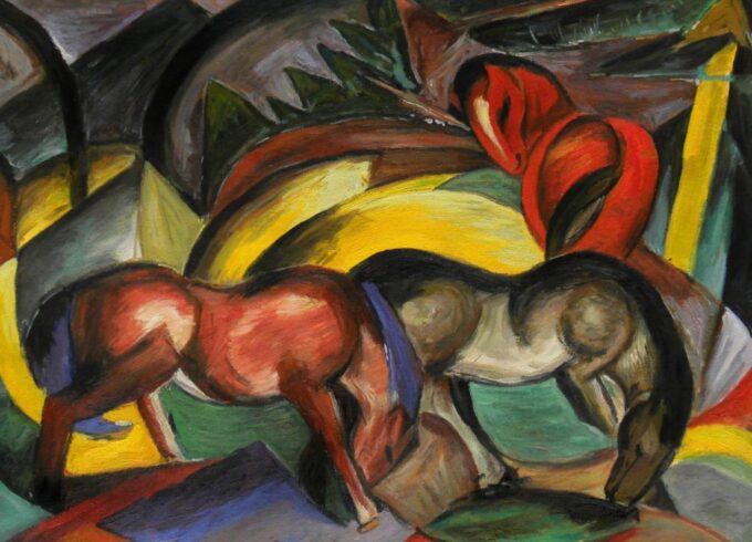 3 cavalli – Franz Marc Franz Marc 105x70