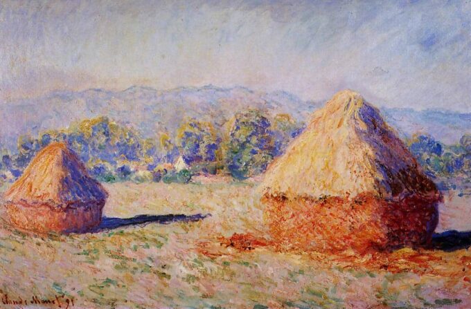 Mole al sole, effetto del mattino – Claude Monet "Meules" di Claude Monet 105x70