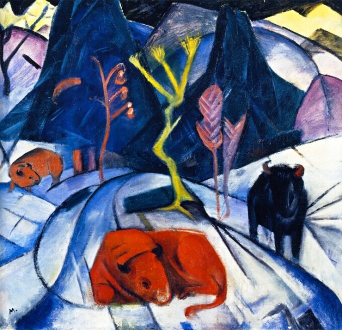 Bisonte in inverno (Bisonte rosso) – Franz Marc Franz Marc 70x70