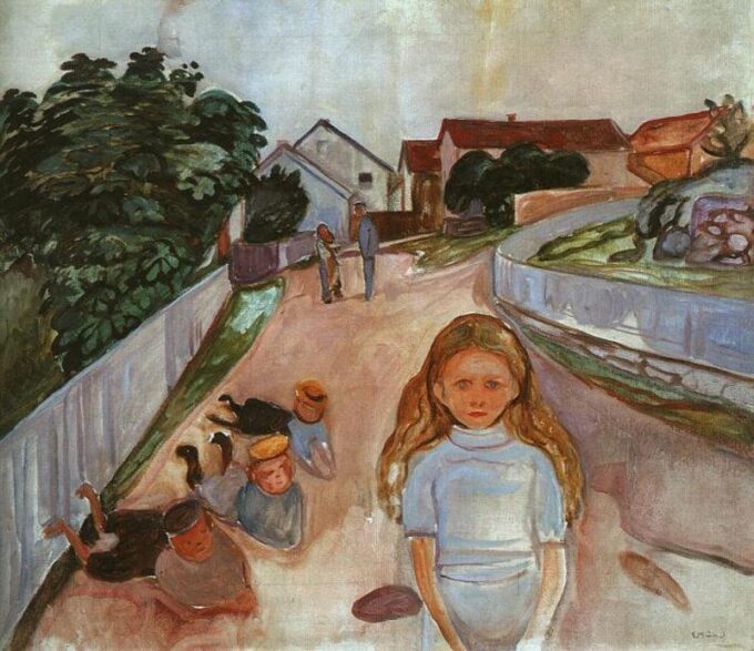 Bambini che giocano per strada ad Asgardstrand – Edvard Munch Edvard Munch 85x75