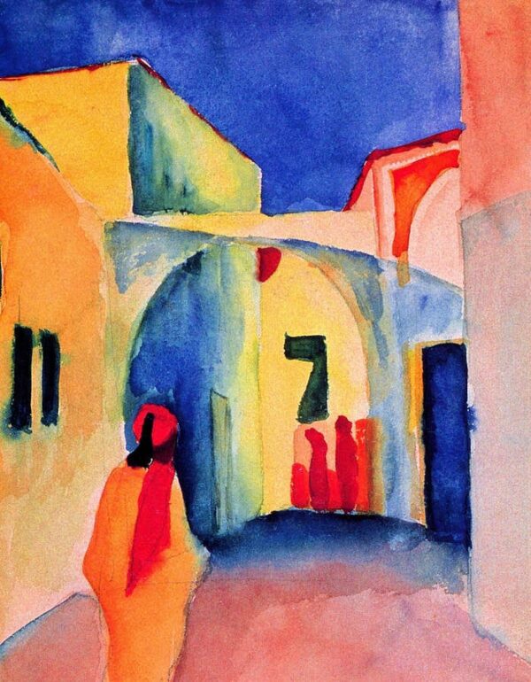 Vista su una viuzza – August Macke August Macke 70x85