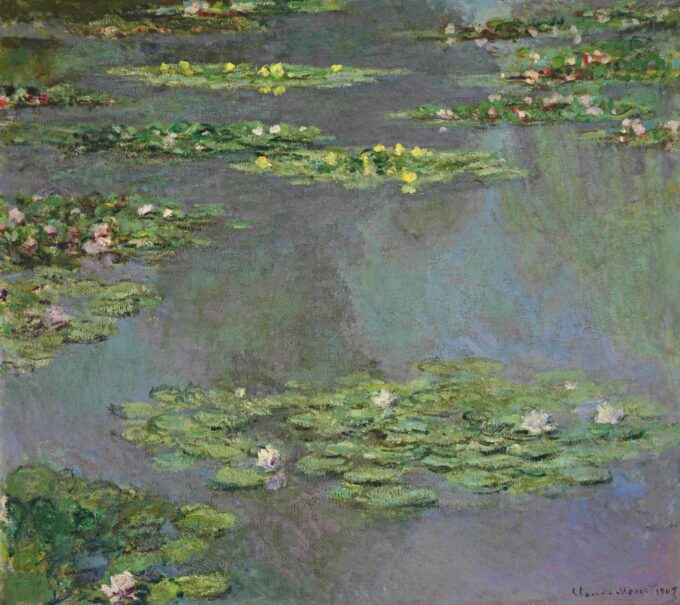 Ninfee 1905 – Claude Monet "Les Nymphéas" di Claude Monet 70x70