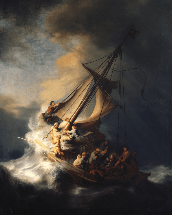 Il Cristo nella tempesta sul mare di Galilea – Rembrandt van Rijn Quadri Popolari 70x85