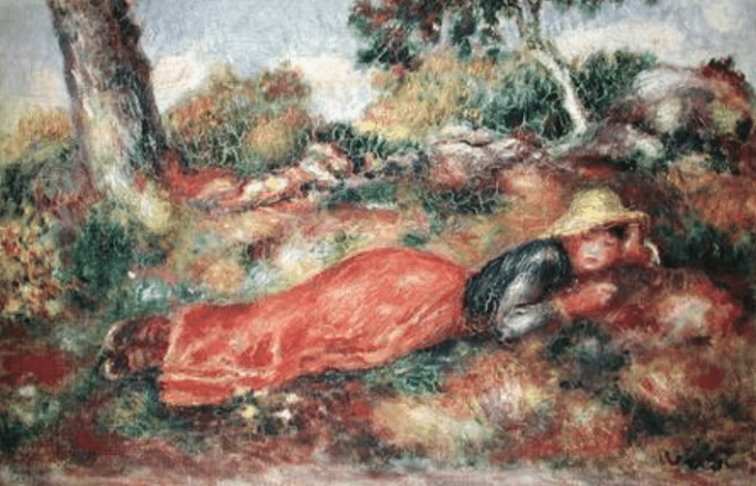 Giovane ragazza che dorme sull’erba – Pierre-Auguste Renoir Pierre-Auguste Renoir 105x70