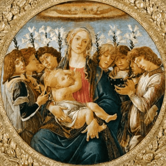 Maria con il bambino e il canto degli angeli – Sandro Botticelli Sandro Botticelli 70x70