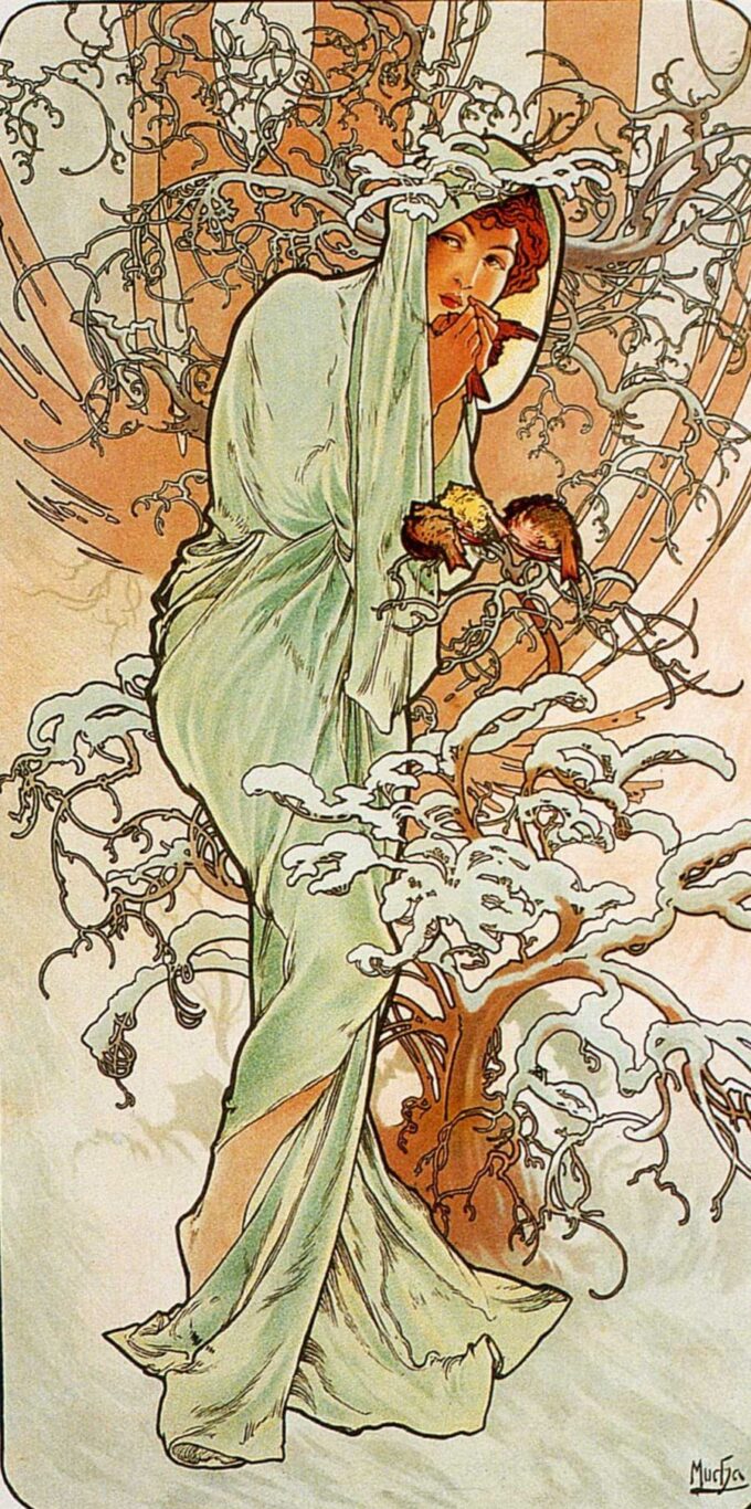 L’inverno – Mucha Alfons Mucha 70x140