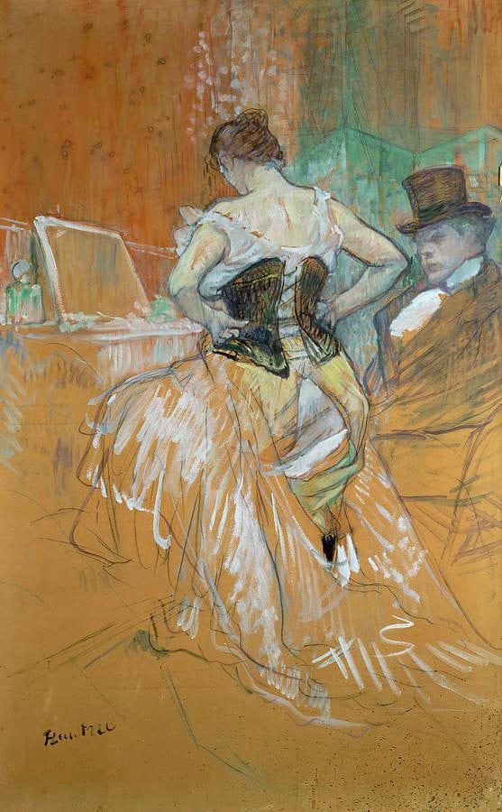 Donna con corsetto – Toulouse Lautrec Henri de Toulouse-Lautrec 70x105