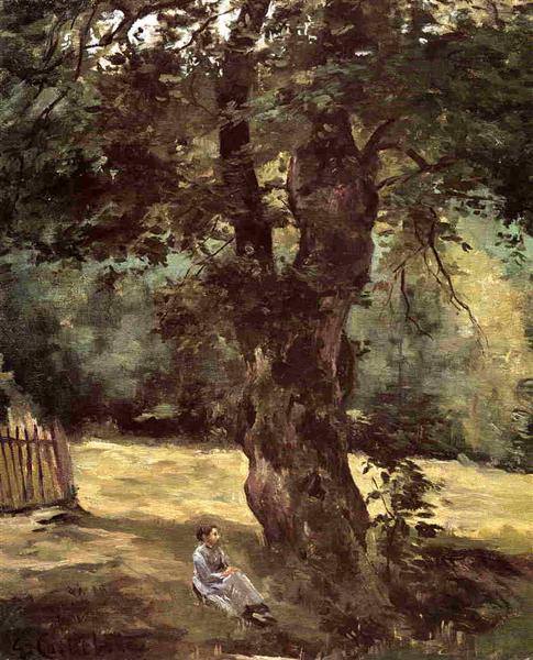 Donna seduta sotto un albero – Caillebotte Gustave Caillebotte 70x85