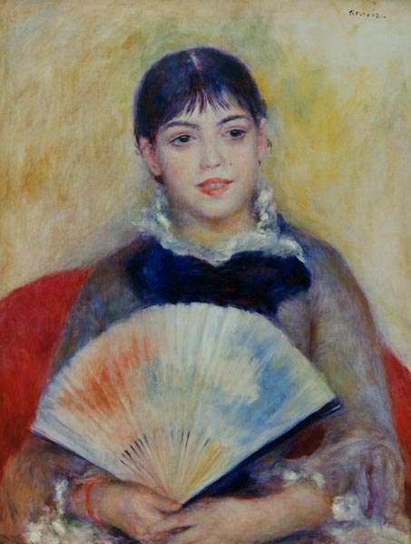 Donna con un ventaglio 1880 – Pierre-Auguste Renoir Pierre-Auguste Renoir 70x85