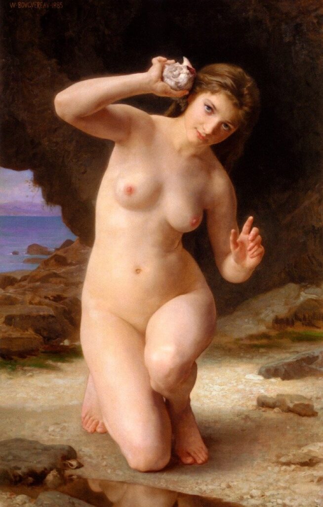 Donna con un guscio – William Bouguereau William Bouguereau 70x105