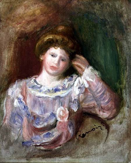 Donna che appoggia la testa tra le mani – Pierre-Auguste Renoir Pierre-Auguste Renoir 70x85