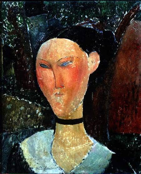 Donna con un colletto in velluto – Amadeo Modigliani 70x105