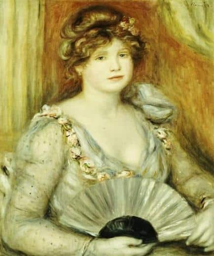 Donna con un ventaglio – Pierre-Auguste Renoir Pierre-Auguste Renoir 70x85