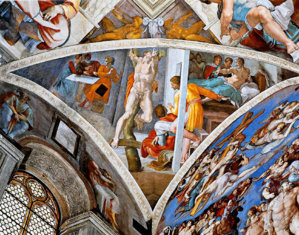 Plafond della Cappella Sistina: Aman – Michelangelo Michelangelo Buonarroti 85x75